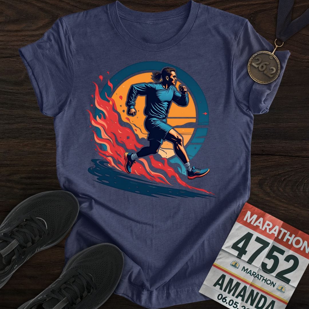 Printify T-Shirt Heather Navy / S Running Man T-shirt
