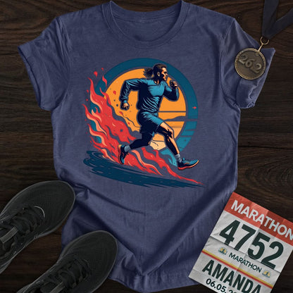Printify T-Shirt Heather Navy / S Running Man T-shirt