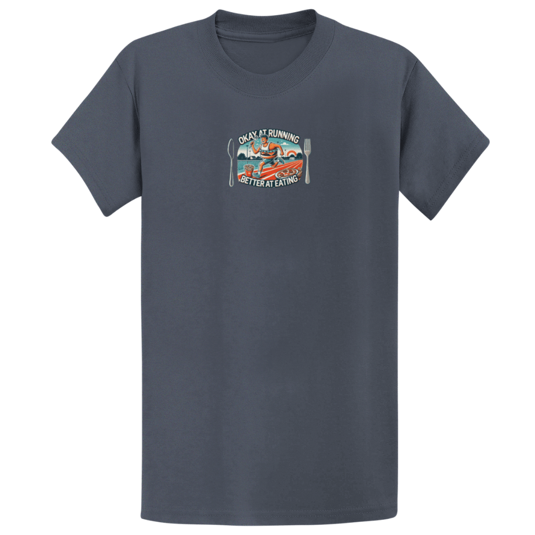 Printify T-Shirt Heather Navy / S Running or Eating T-Shirt