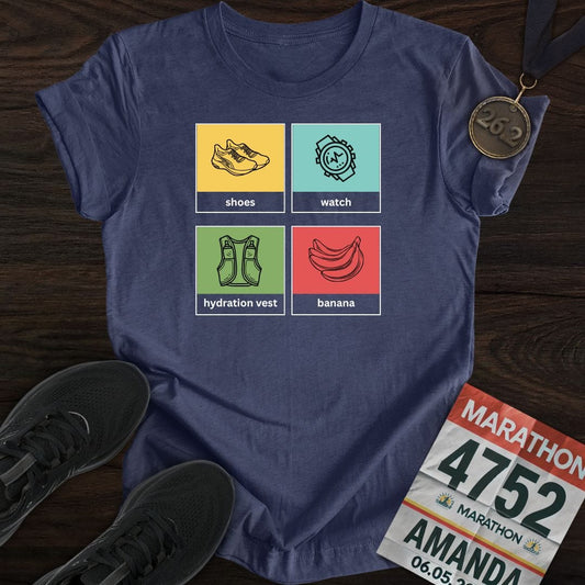 Printify T-Shirt Heather Navy / S Running Tools T-Shirt