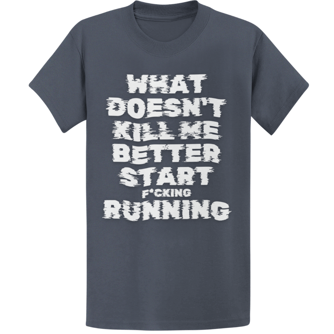 Printify T-Shirt Heather Navy / S Start F*cking Running T-Shirt