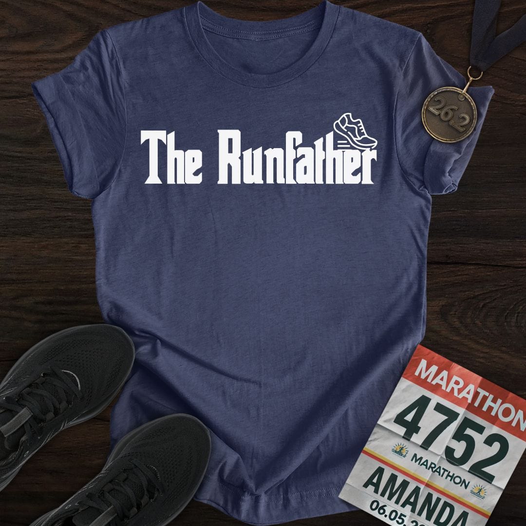 Printify T-Shirt Heather Navy / S The RunFather