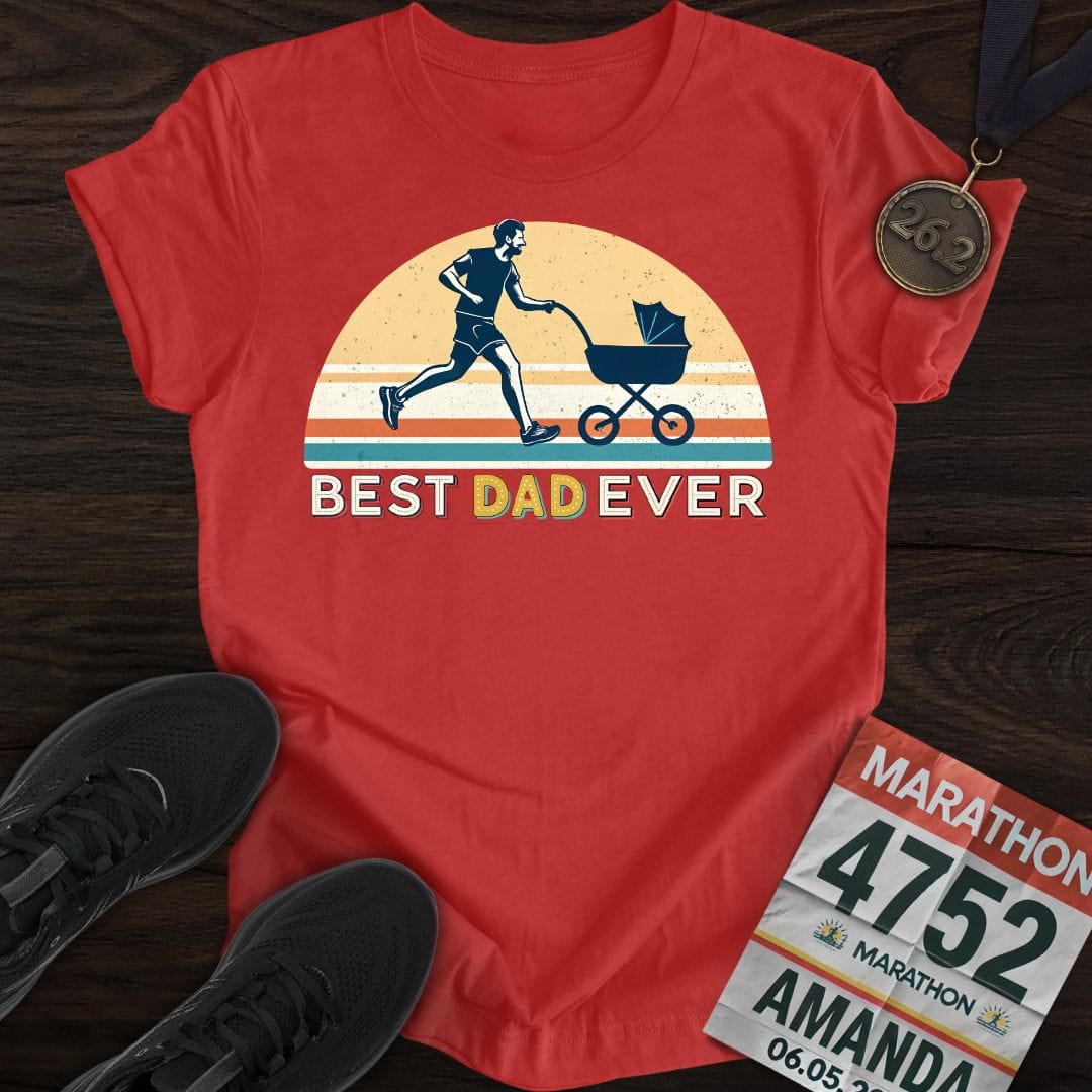 Printify T-Shirt Heather Red / S Best Dad Ever -2- T-shirt
