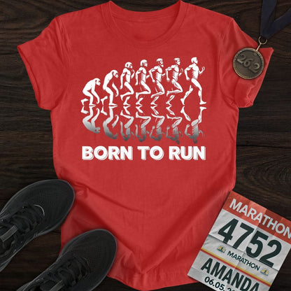Printify T-Shirt Heather Red / S Born To Run T-shirt