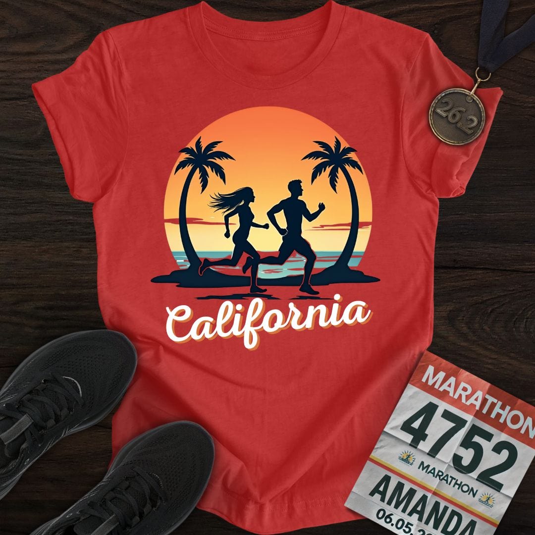 Printify T-Shirt Heather Red / S California Runner T-shirt
