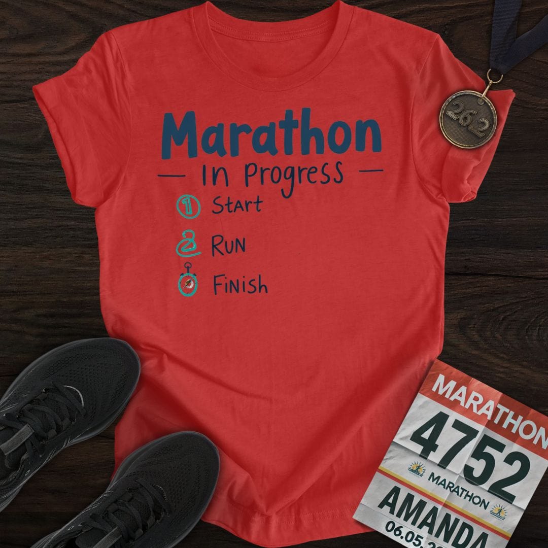 Printify T-Shirt Heather Red / S Easy Marathon T-shirt