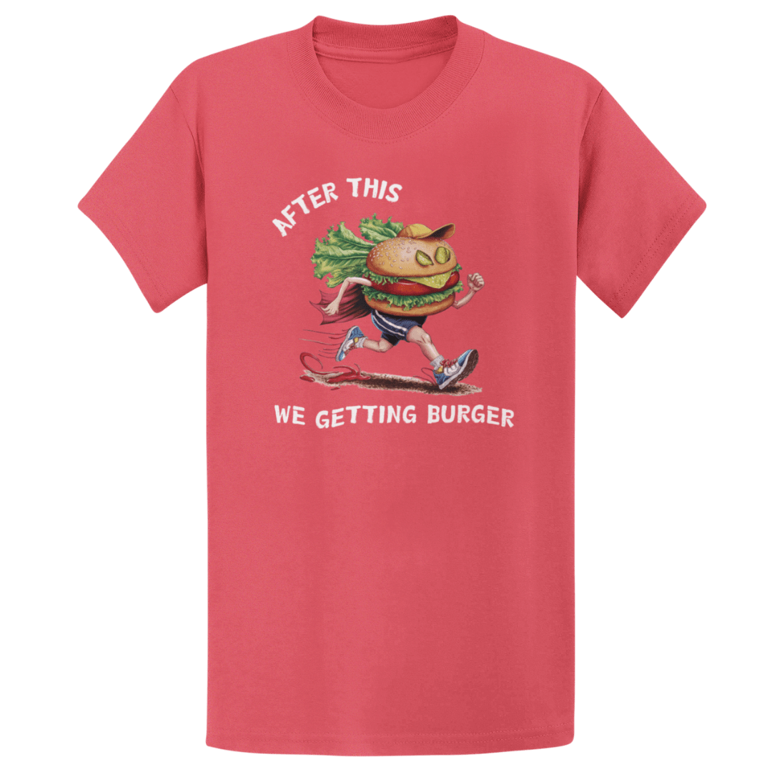 Printify T-Shirt Heather Red / S Getting Burger T-Shirt