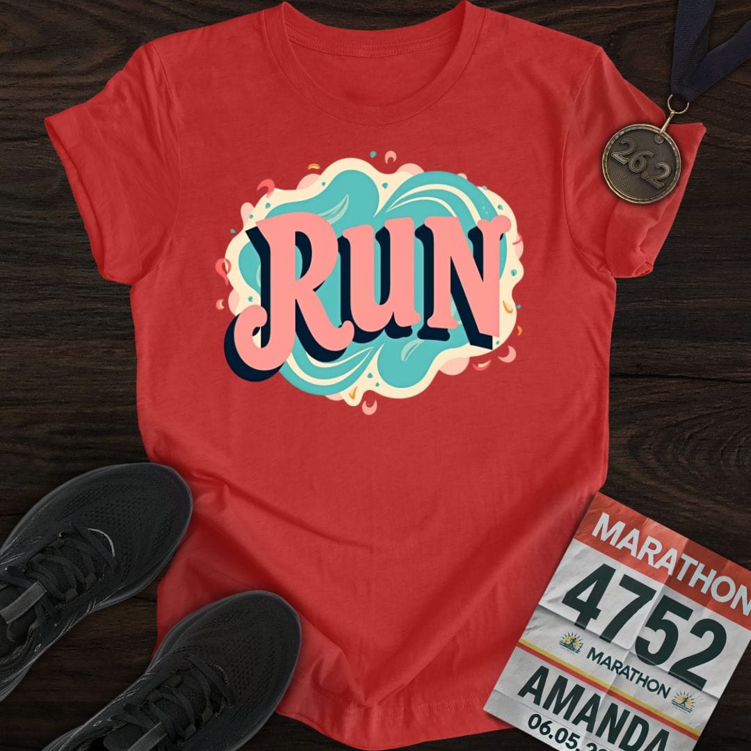 Printify T-Shirt Heather Red / S Groovy Run T-shirt