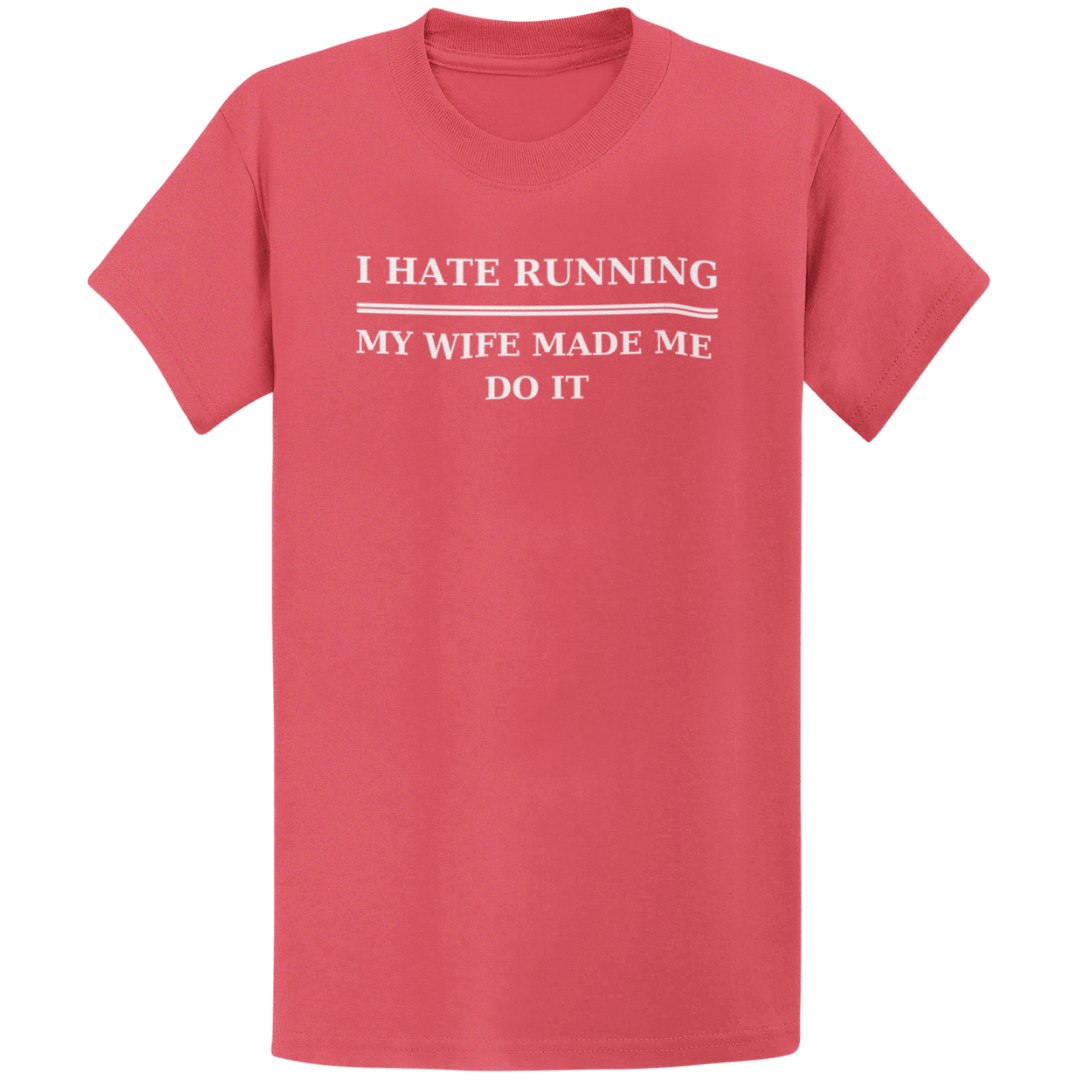 Printify T-Shirt Heather Red / S Hate Running T-Shirt