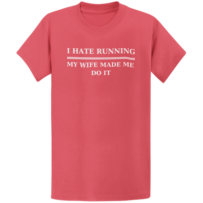 Printify T-Shirt Heather Red / S Hate Running T-Shirt