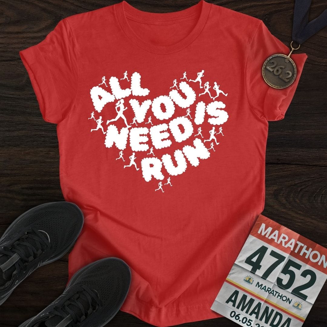 Printify T-Shirt Heather Red / S Heart Of Run T-shirt
