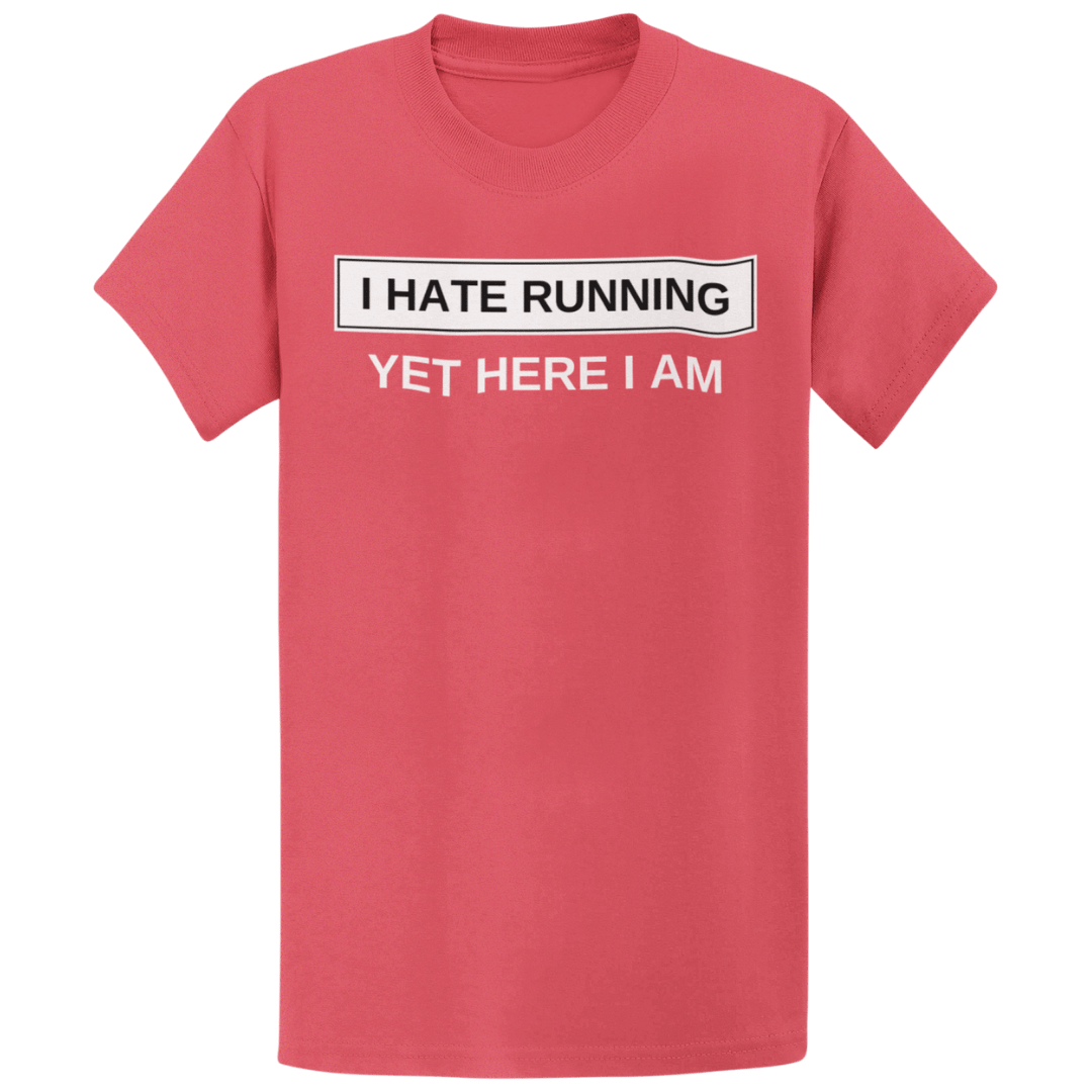 Printify T-Shirt Heather Red / S I Hate Running T-Shirt