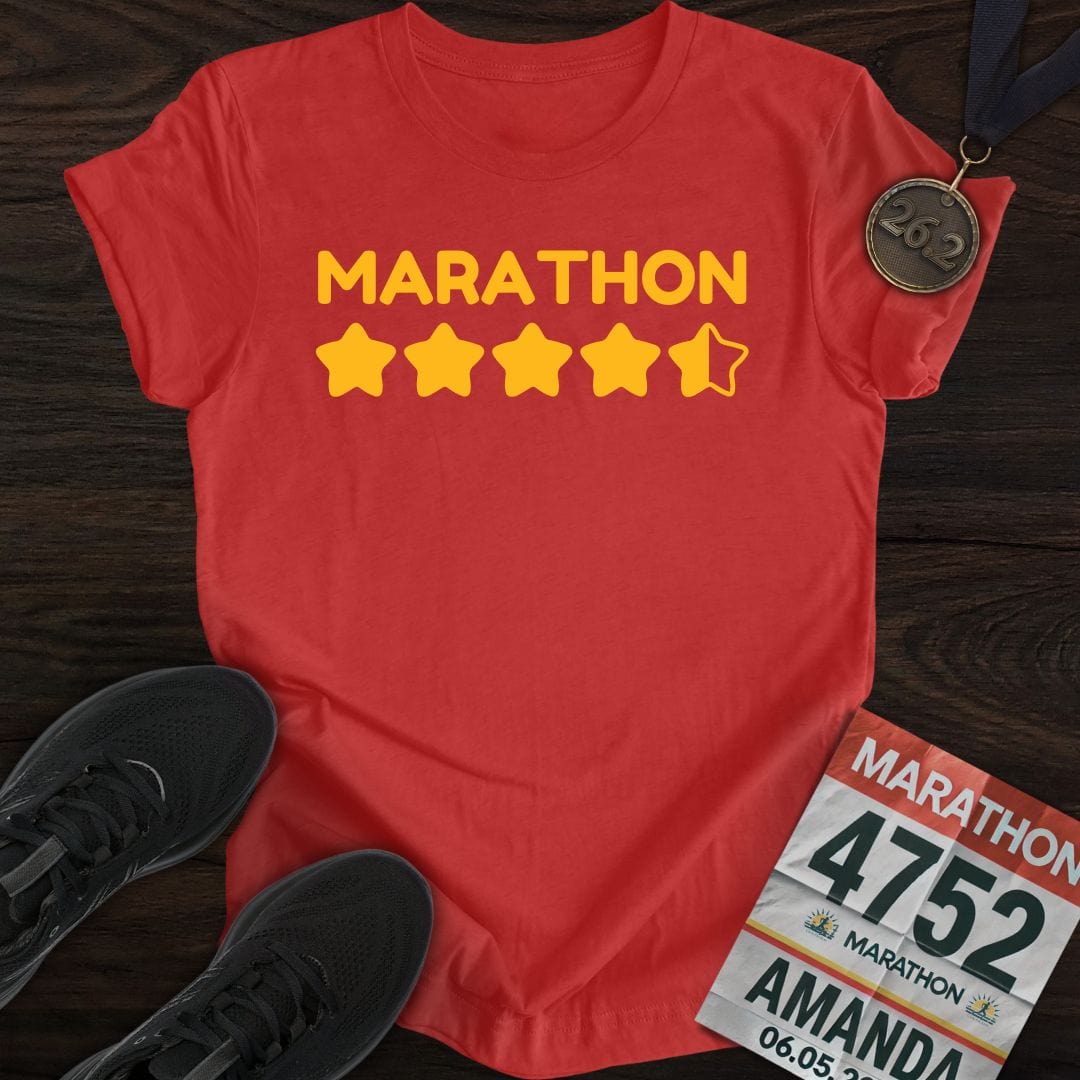Printify T-Shirt Heather Red / S Marathon Star Score T-shirt