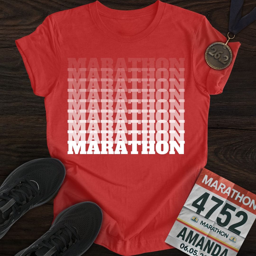 Printify T-Shirt Heather Red / S Marathon T-Shirt