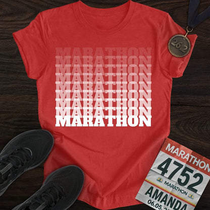 Printify T-Shirt Heather Red / S Marathon T-Shirt