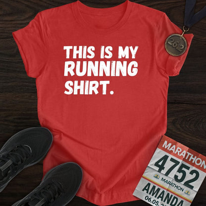 Printify T-Shirt Heather Red / S My Running Shirt T-shirt