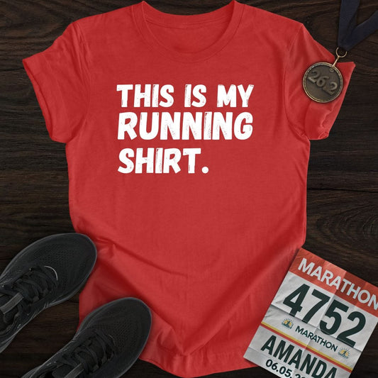Printify T-Shirt Heather Red / S My Running Shirt T-shirt