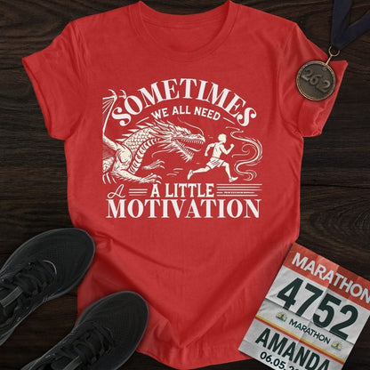 Printify T-Shirt Heather Red / S Need a Little Motivation T-Shirt