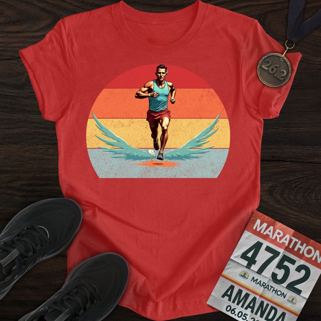 Printify T-Shirt Heather Red / S Power Man Runner T-shirt