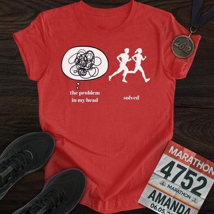 Printify T-Shirt Heather Red / S Problem Solving Runner T-Shirt
