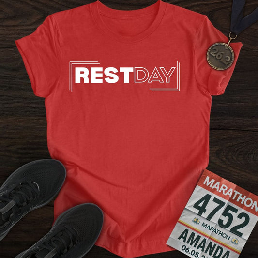 Printify T-Shirt Heather Red / S Rest Day T-shirt