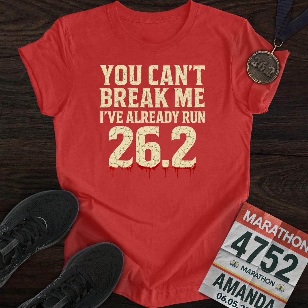Printify T-Shirt Heather Red / S Run 26.2 T-Shirt