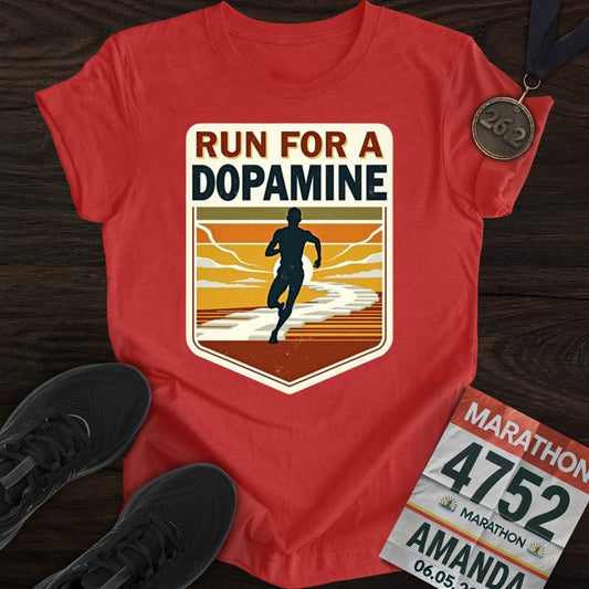 Printify T-Shirt Heather Red / S Run For A Dopamine T-shirt