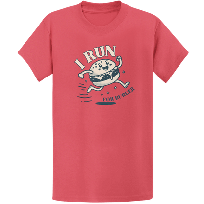 Printify T-Shirt Heather Red / S Run For Burger T-Shirt