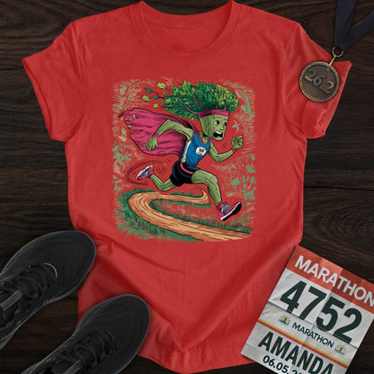 Printify T-Shirt Heather Red / S Run Tree Run T-Shirt