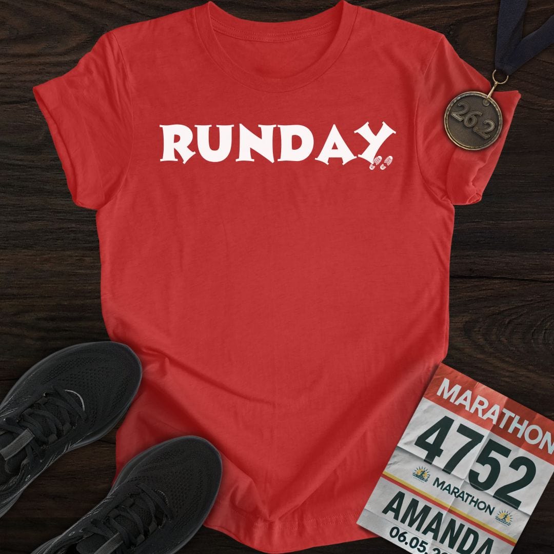 Printify T-Shirt Heather Red / S Runday
