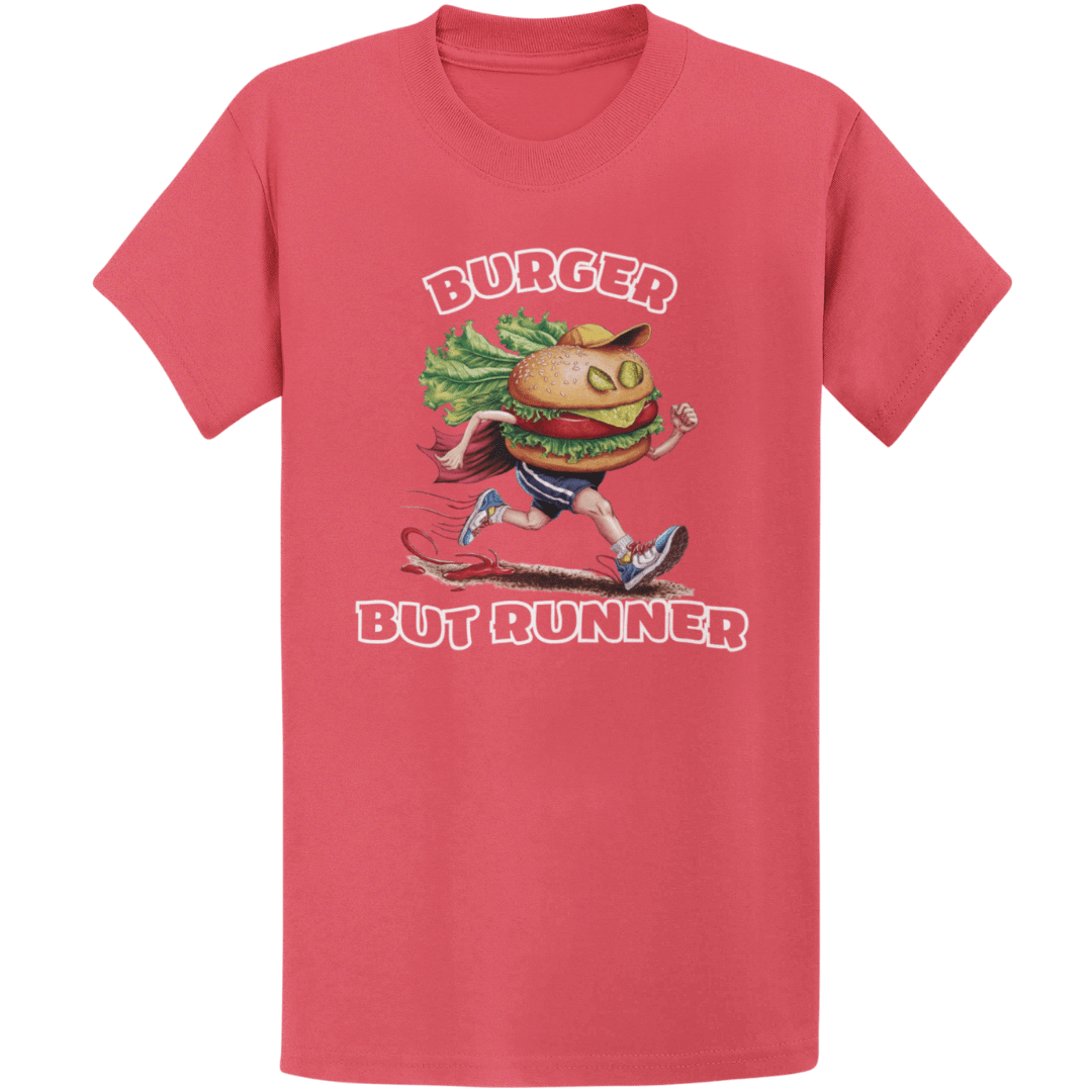 Printify T-Shirt Heather Red / S Runner Burger T-Shirt