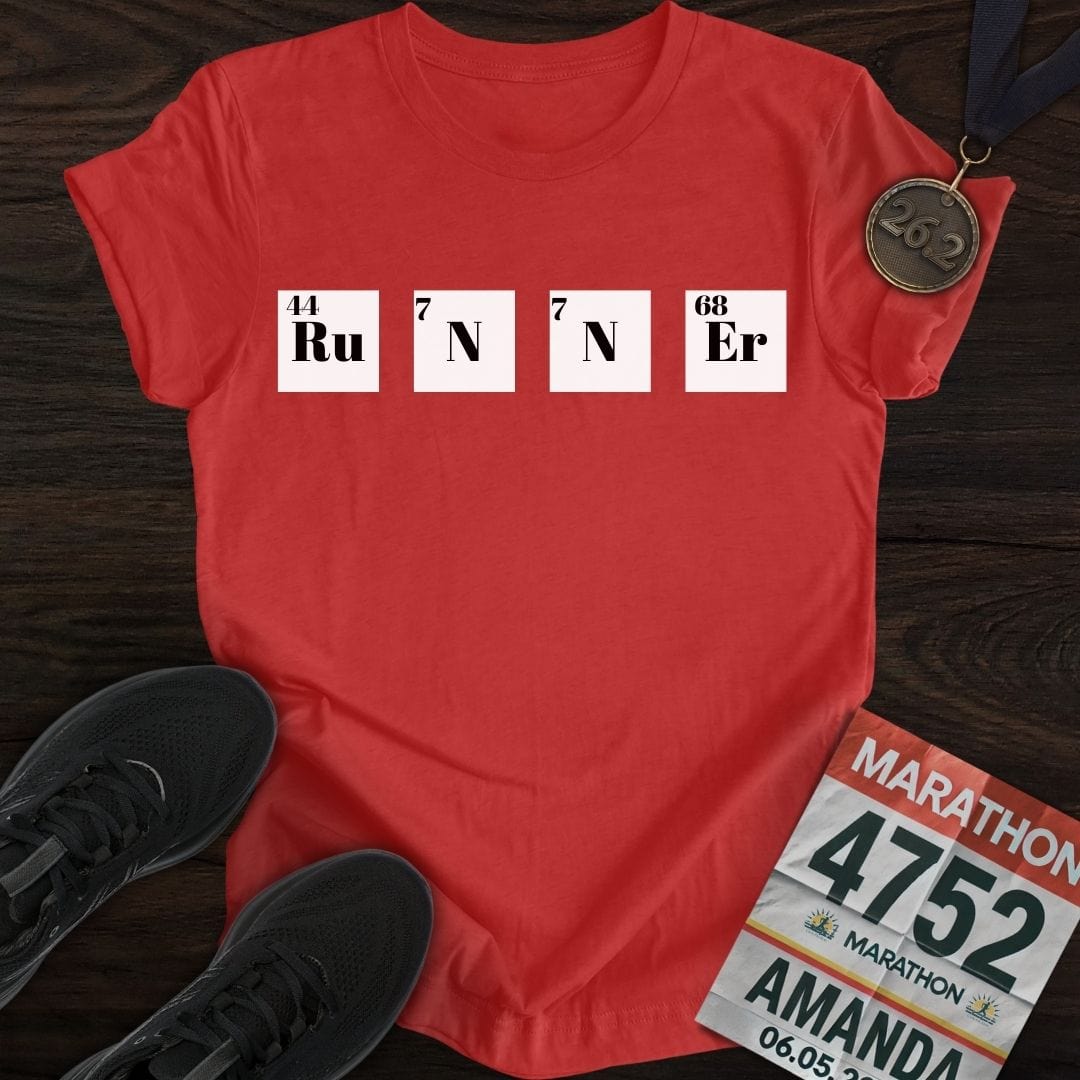 Printify T-Shirt Heather Red / S Runner Element One T-Shirt