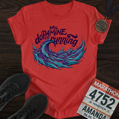 Printify T-Shirt Heather Red / S Running Dopamine T-shirt