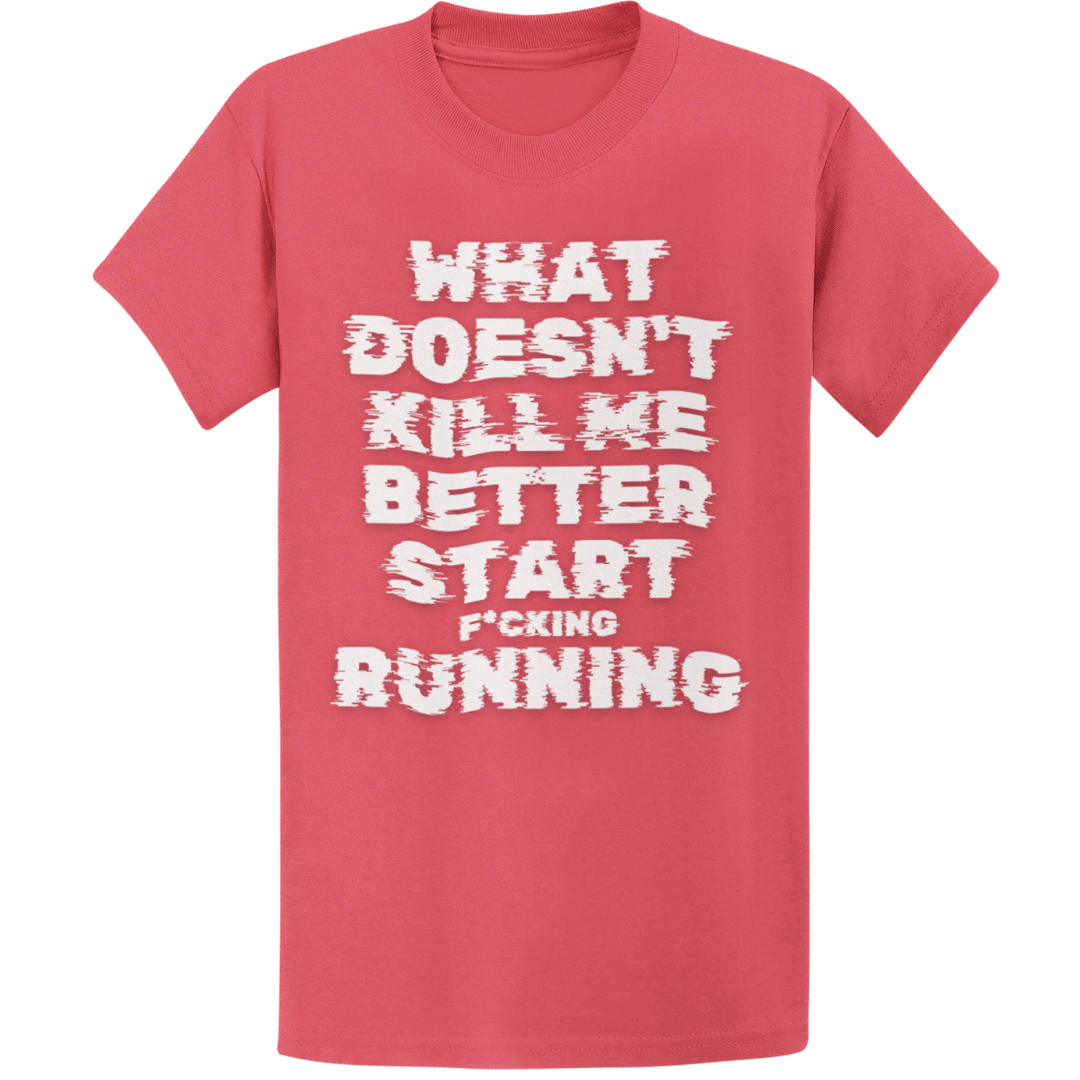 Printify T-Shirt Heather Red / S Start F*cking Running T-Shirt