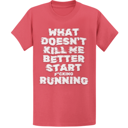 Printify T-Shirt Heather Red / S Start F*cking Running T-Shirt