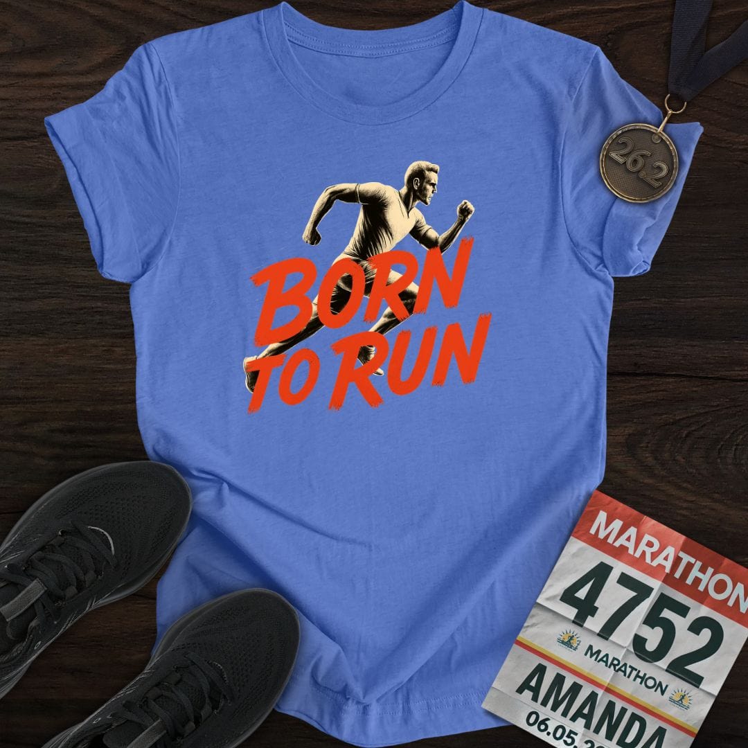 Printify T-Shirt Heather Royal / S Born To Run T-Shirt