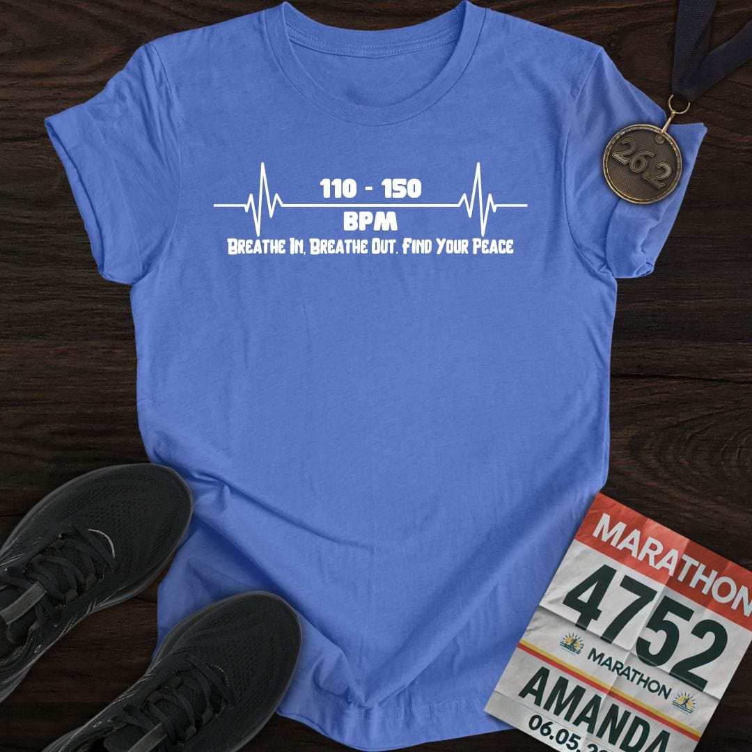 Printify T-Shirt Heather Royal / S Breathe In, Breathe Out. Find Your Peace T-shirt
