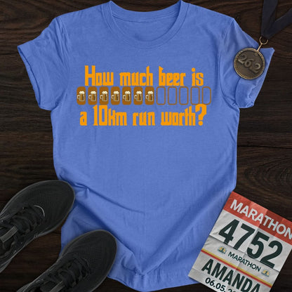 Printify T-Shirt Heather Royal / S Drink Beer and Run 10KM