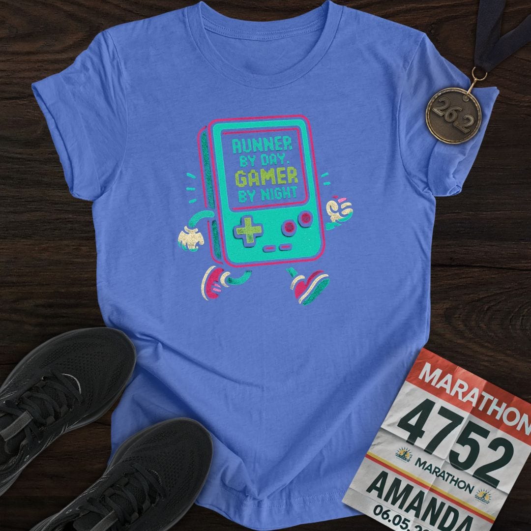 Printify T-Shirt Heather Royal / S Gamer and Runner T-Shirt