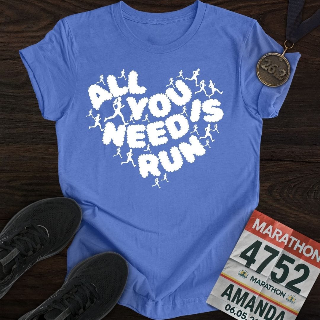 Printify T-Shirt Heather Royal / S Heart Of Run T-shirt