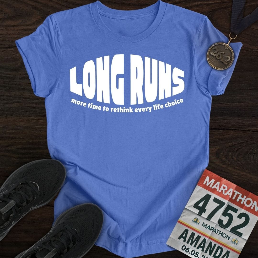 Printify T-Shirt Heather Royal / S Long Runs T-shirt