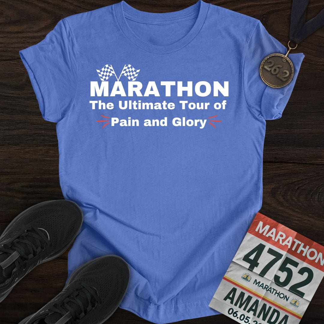 Printify T-Shirt Heather Royal / S Marathon: Pain&Glory T-shirt