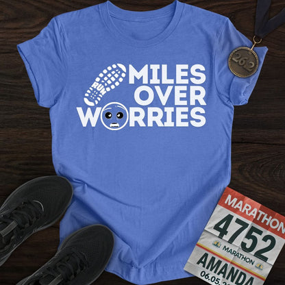 Printify T-Shirt Heather Royal / S Miles Over Worries