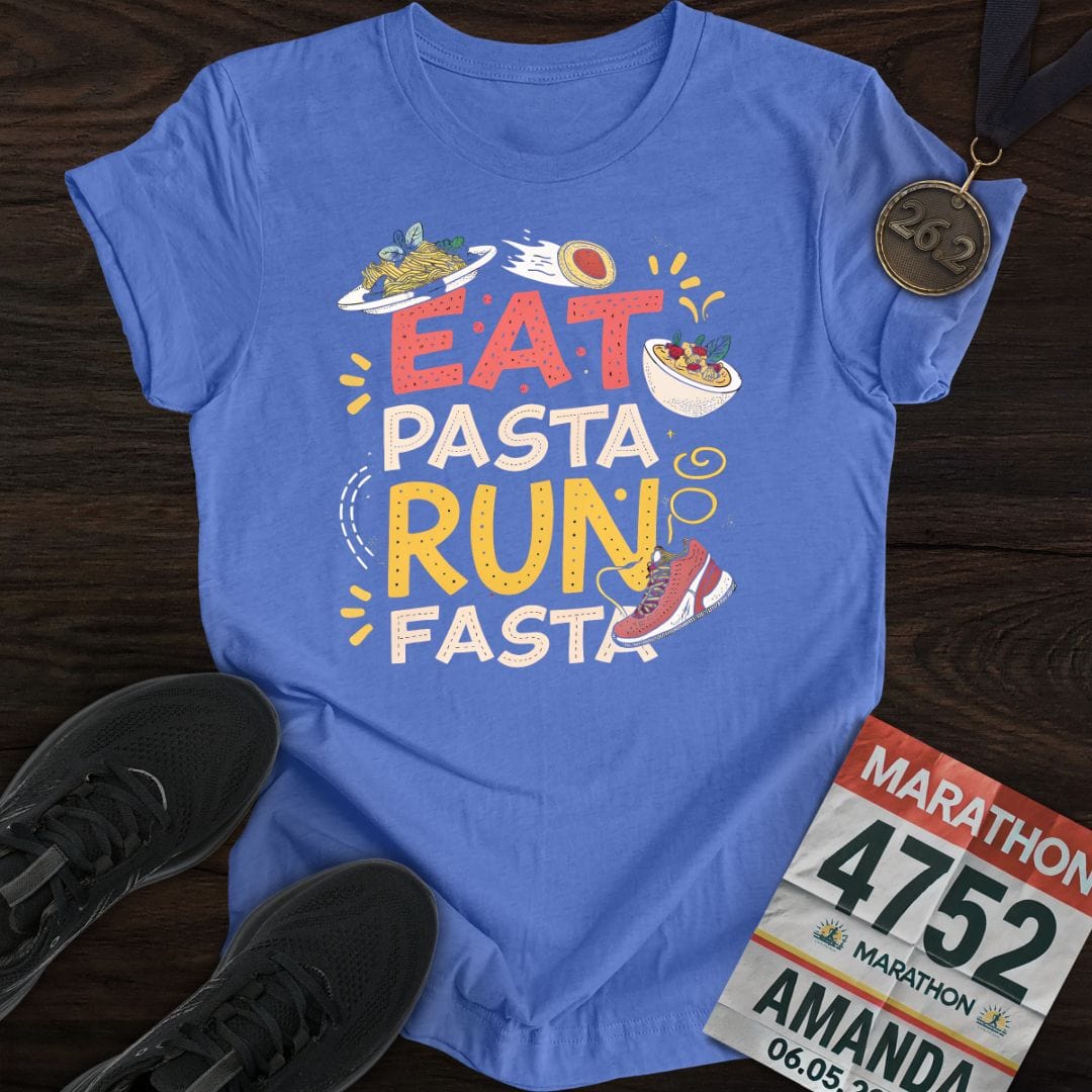 Printify T-Shirt Heather Royal / S Pasta or Fasta T-shirt