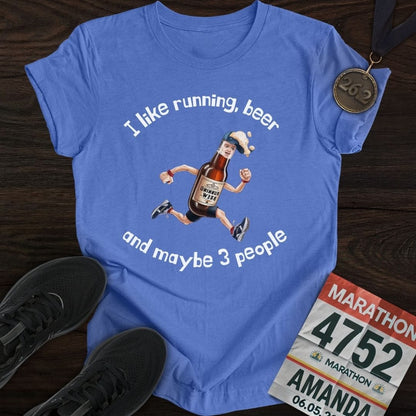 Printify T-Shirt Heather Royal / S Run And Beer T-Shirt