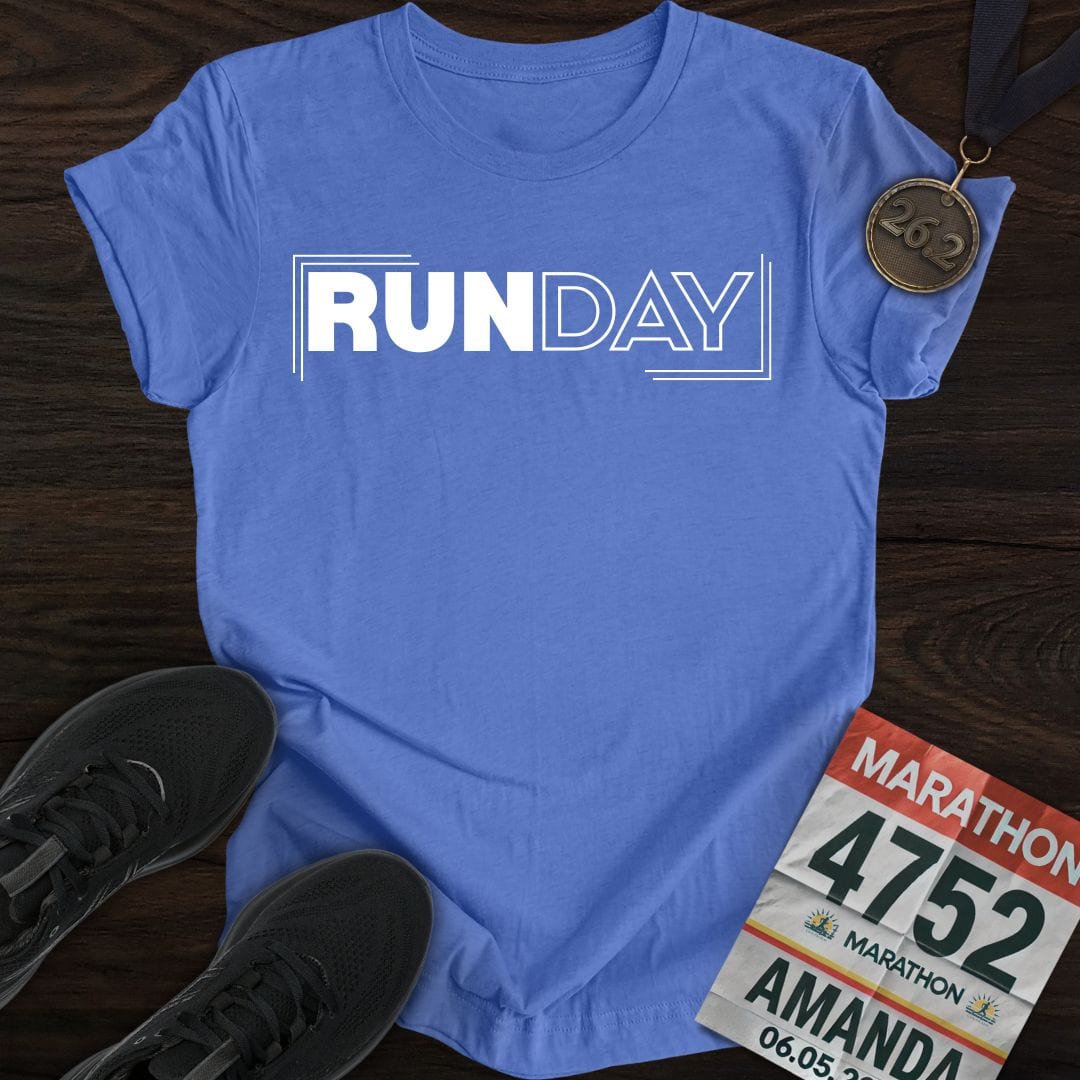 Printify T-Shirt Heather Royal / S Run Day T-shirt