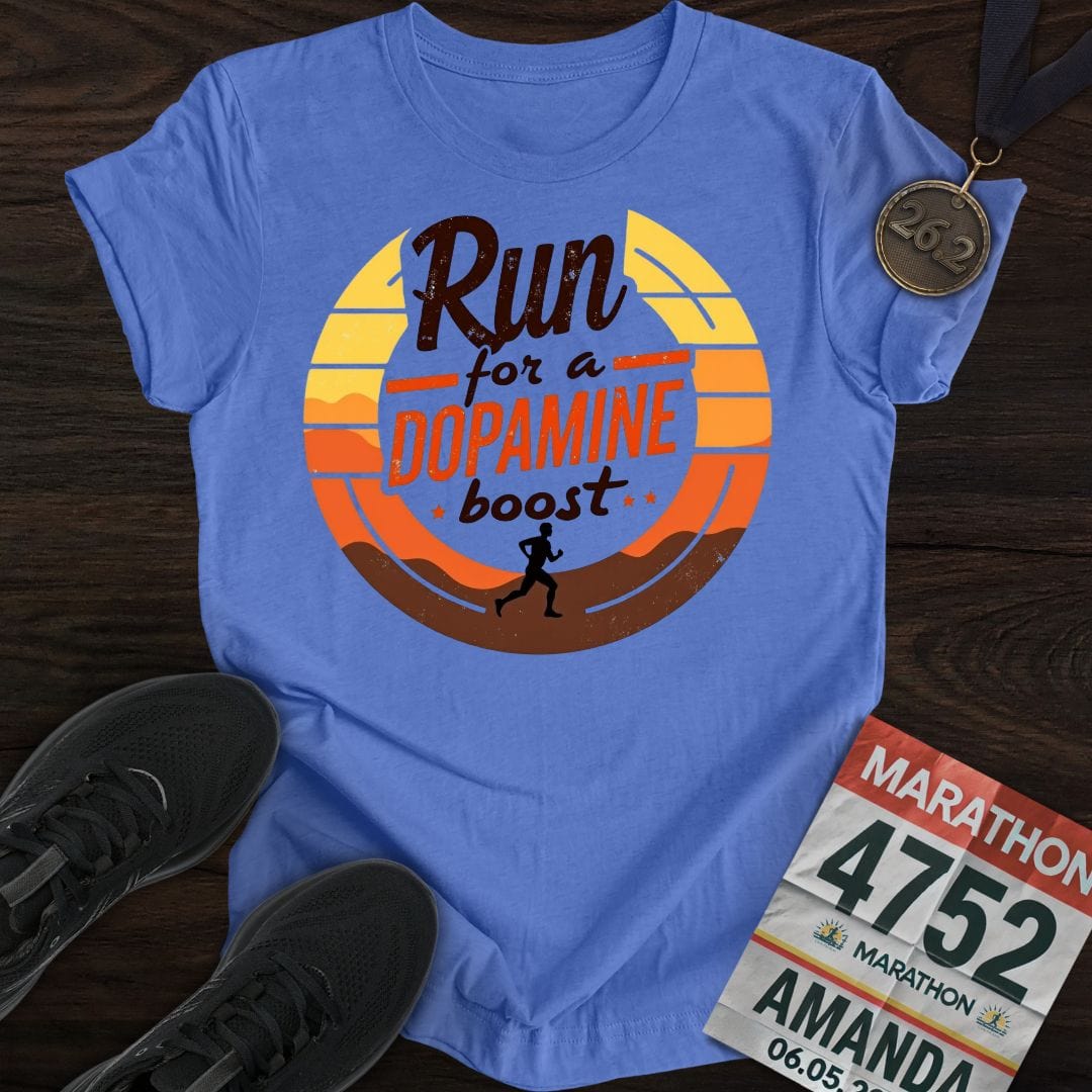 Printify T-Shirt Heather Royal / S Run For a Dopamine Boost T-shirt