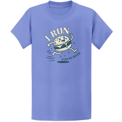 Printify T-Shirt Heather Royal / S Run For Burger T-Shirt