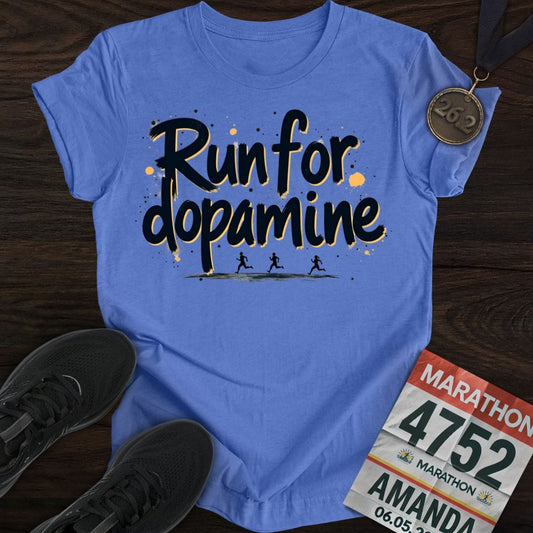 Printify T-Shirt Heather Royal / S Run For Dopamine -2- T-shirt