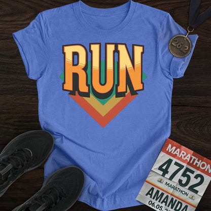 Printify T-Shirt Heather Royal / S Run Strong T-shirt